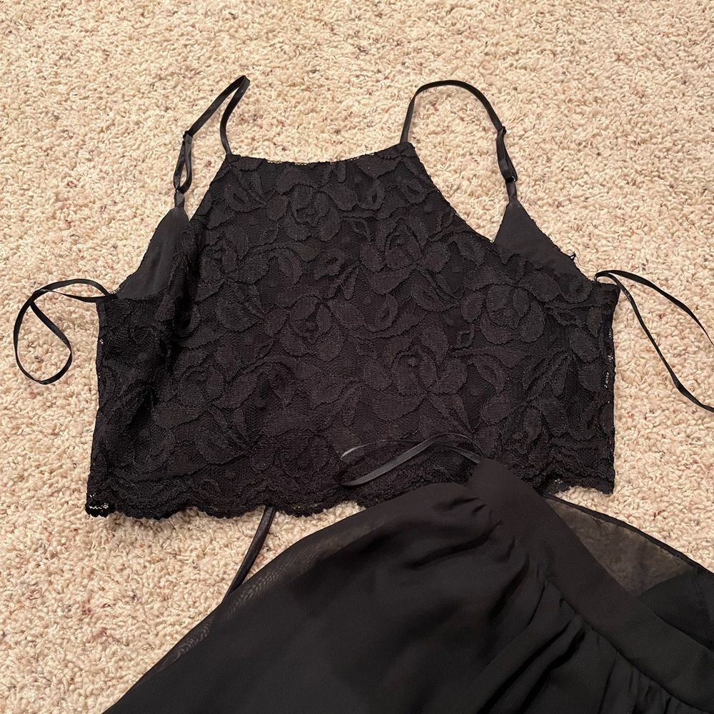 Like new! 2 pieces, top and long flowy skirt